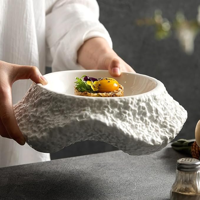 Appetizer Plates Ceramic Salad Plate Soup Plate Bowl Plate Hotel Restaurant Dish Tableware Cheap Plates(Small)