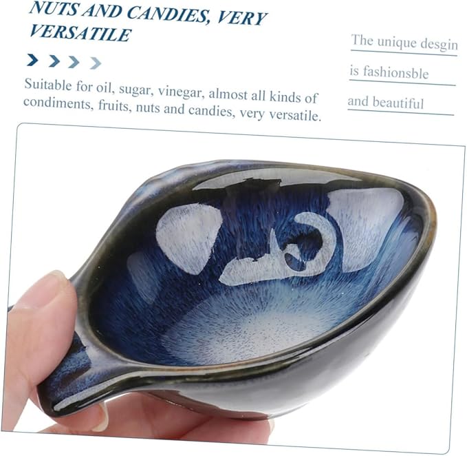 2pcs Versatile Ceramic Seasoning Dishes Food Sauce Dishes Seasoning Plate Flavor Appetizer Plates for Home Birthday