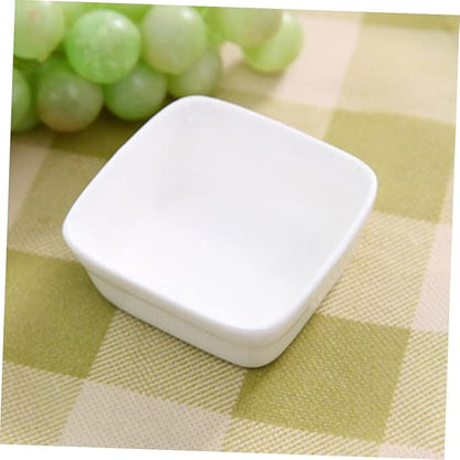 2PCS White Ceramic Dipping Dishes Japanese Style Porcelain Appetizer Plates for Sauces Seasonings and Condiments Elegant for Kitchen Dining