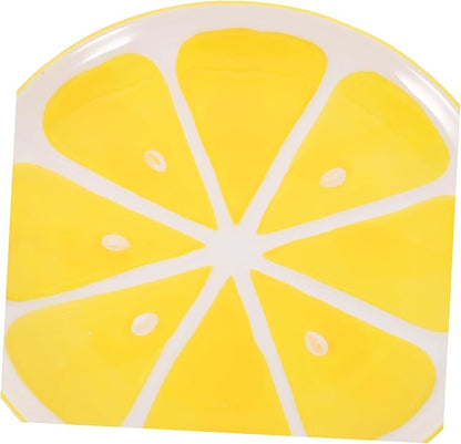 Alipis Lemon Ceramic Plate Tray Decor for Fruit Outdoor Serving Tray Lemon Themed Home Food Plates