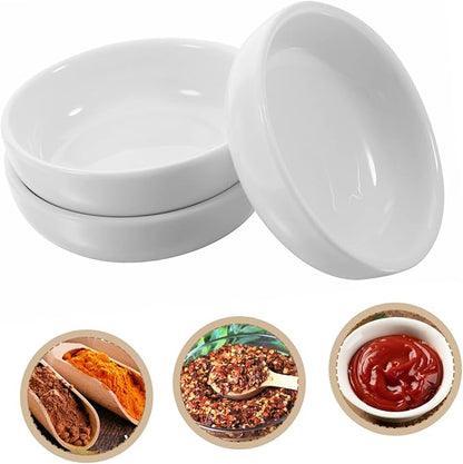 Alipis 6pcs Ceramic Condiment Plates Small Sauce Dishes for Dipping Sauce Appetizers and Sushi Compact Stackable Design for Home and Outdoor Use