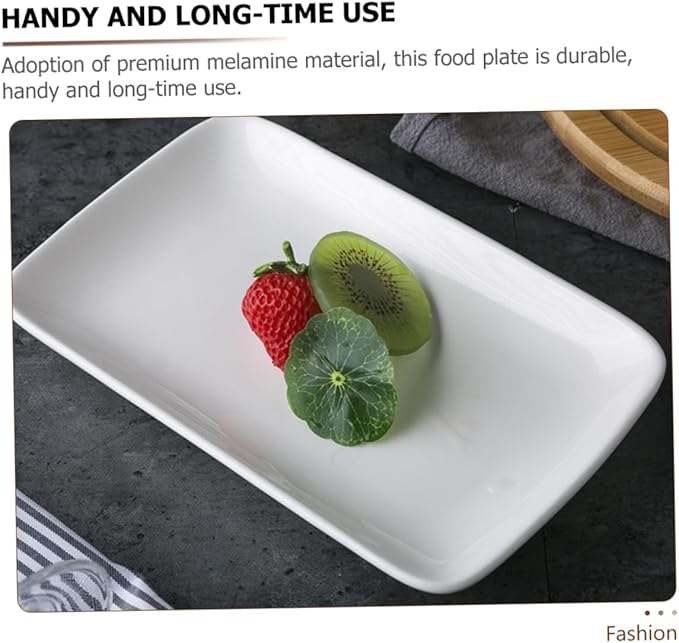 Cabilock 3Pcs Rectangular Snack Plates Breakfast Serving Dishes Kitchen Food Plates for Appetizers and Salads Suitable for Home Use