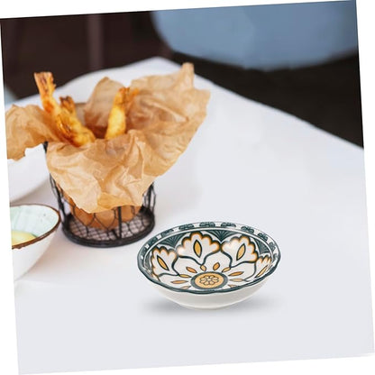 Mobestech 1pcs Ceramic Sauce Dish Set Elegant Porcelain Appetizer Plates for Sushi Dipping Condiment Serving and Flavor for Family Gatherings and Restaurants