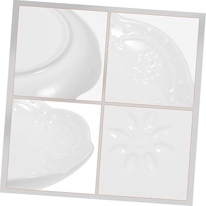 PRETYZOOM 4pcs Multipurpose Ceramic Sauce Dish Seasoning Plate for Appetizers Serving Dish