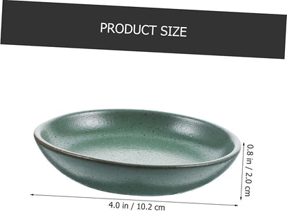 Ceramic Seasoning Dipping Bowls Set Shallow Appetizer Plates for Sauces Rustic Clay Material for Restaurants and Home Use for Serving Snacks and Dips