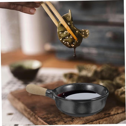 PRETYZOOM Ceramic Sauce Plate Japanese Style Sushi Bowl Porcelain Dip Dish Small Appetizer Plate for Dipping Sauces Side Dishes