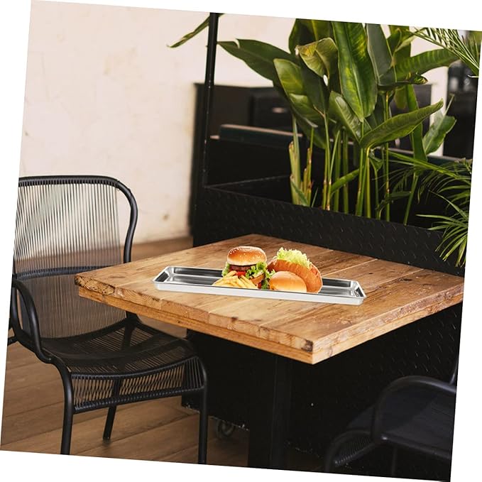 Alipis Rice Noodle Plate Cool Tray Steel Plate for Party Trays Serving Platters