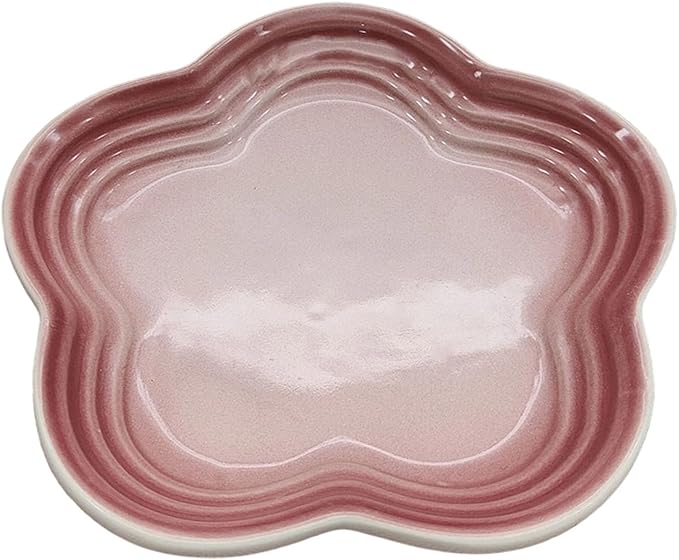 Small Ceramics Dish in Elegant Plums Blossoms Styles Multiple Color Appetizer Plates Perfect for Kitchen Dining Setting Flower Dish
