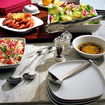Amefa Stainless Steel Serving Set 3 Piece Large:Spoon, Large Salad, Large Salad Serving Fork