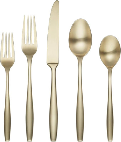 Cambridge Silversmiths Katerina Champagne Satin 20-Piece Flatware Set, Service for 4