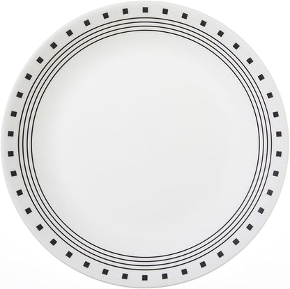 WORLD KITCHEN Corelle 16 Piece Livingware City Block Set, Black