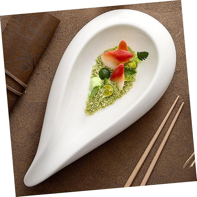 ABOOFAN Ceramic Food Plate Irregular Serving Dish with Design for Appetizers Desserts and Fruits Easy to Clean for Home Restaurant Use