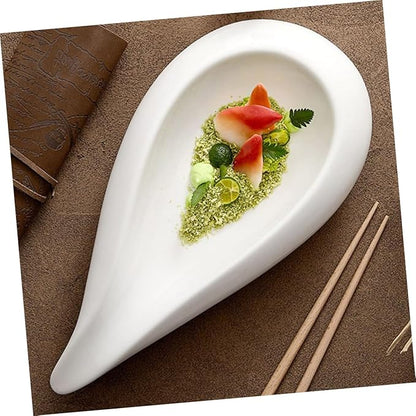 ABOOFAN Ceramic Food Plate Irregular Serving Dish with Design for Appetizers Desserts and Fruits Easy to Clean for Home Restaurant Use
