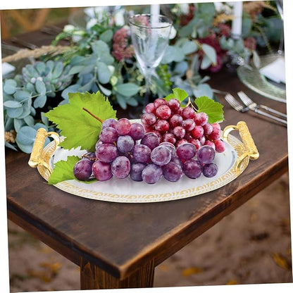 Healifty Multipurpose Trinket Dish Dessert Tray Restaurant Serving Tray for Entertaining