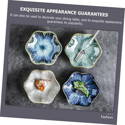Ciieeo 3pcs Ceramic Sauce Plates for Appetizers Food-grade Material for Dipping Sauces and Seasonings for Home and Restaurant Use