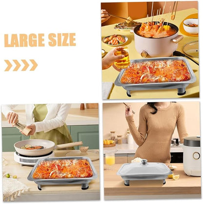 Veemoon Buffet Serving Tray with Lid Chafing Dish for Catering Food Serving Tray for Parties Gatherings and Events