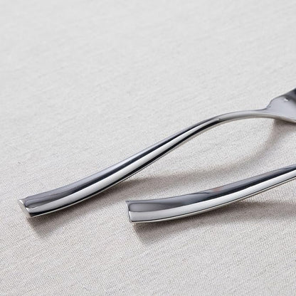 Fortessa Lucca 18/10 Stainless Steel Flatware Serving Fork, 9.7-Inch