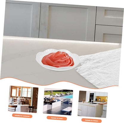 2pcs Porcelain Dipping Sauce Dish Elegant Ceramic Appetizer Plates for Sauces Seasoning Snacks Stackable Easy to Clean for Home Parties