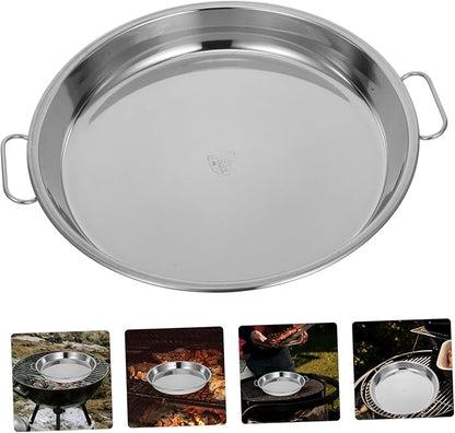 Hemoton Stainless Steel Baking Pan Snack Plate Food Storage Tray Serving Plate for Home Pastry Serving Tray