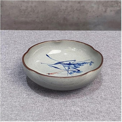 Snack Plate Hand Drawn Dipping Dishes Japanese Style Ceramic Seasoning Plate Vinegar Kitchen Dipping Bowl Appetizer Sushi Serving Plate Snack Tray (Color : F)