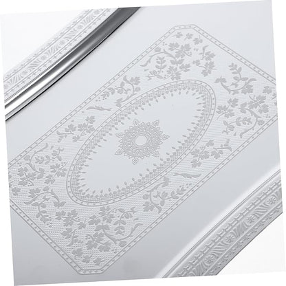 Stainless Steel Serving Tray for Tea and Snacks Elegant European for Home Dining and Decorative Use