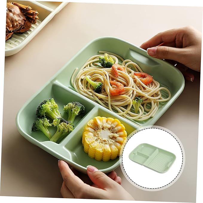 Divided Ceramic Dinner Plate Elegant Compartment Design for Food Storage for Family Gatherings and Parties Heat Resistant Tableware for School Lunch Trays