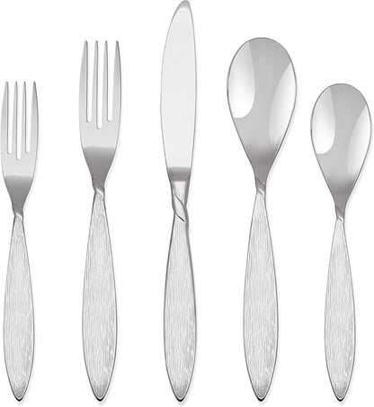 Hampton Forge Wavendon-20 Flatware Set, Service for 4, 18/10, 20-Piece, Silver
