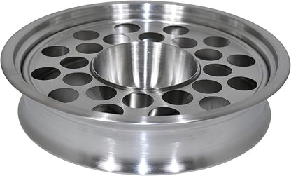 Communion Tray | Holy Stackable Cup Trays for Churches | Portable Communion Tray with 24 Holes Disk | Stainless Steel – Satin (Matte) Finish