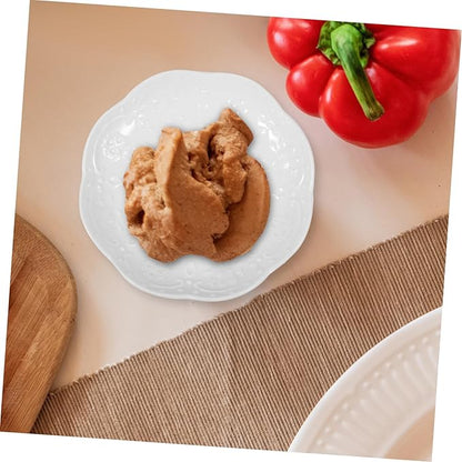 2pcs Ceramic Appetizer Plates Versatile Sauce Dishes for Dipping Seasoning and Condiments Modern Design for Table Decor for Soy Sauce Mustard and More