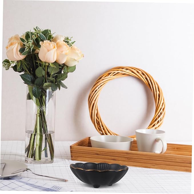 Cabilock 3.5 Trim Ceramic Seasoning Sauce Plate Mini Appetizer Tray Elegant Tableware for Dips Snacks and Desserts for Gatherings and Entertaining