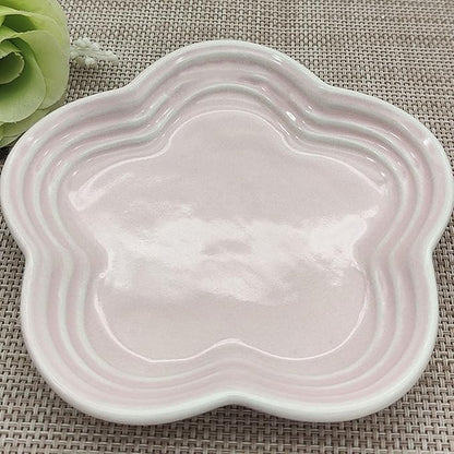 Small Ceramics Dish in Elegant Plums Blossoms Styles Multiple Color Appetizer Plates Perfect for Kitchen Dining Setting Flower Dish