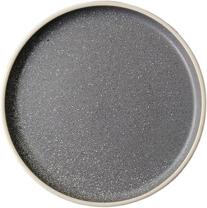 SONGCHAO Party Supplies Plate Ceramic Household Dishes Breakfast Lunch Dinner Afternoon Tea Steak Household Commercial Kitchen Fruit Tray Party Plates (Color : 009)