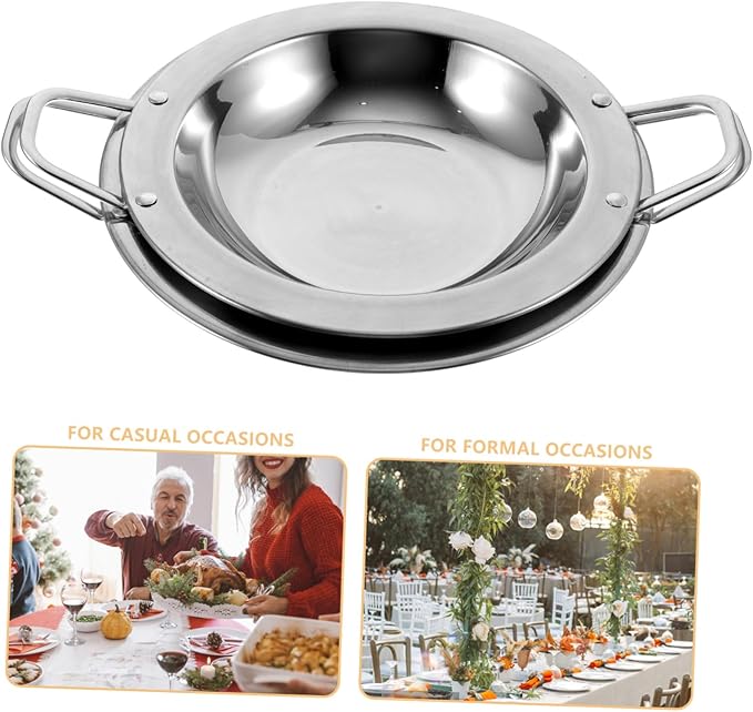 2pcs Stainless Steel Round Plate Handles Snack Plate Handles for Kitchen Round Serving Tray