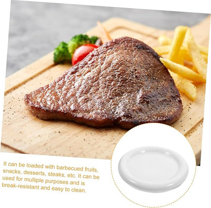 Ceramic Decorative Serving Plate Round Food Dish for Appetizers Desserts and Snacks Break Resistant and Easy to Clean Versatile Use for Parties and Everyday Dining
