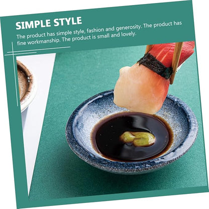 5pcs Ceramic Seasoning Plates Assorted Appetizer Dishes for Dipping Sauces for Family Gatherings Bbq and Outdoor Picnics