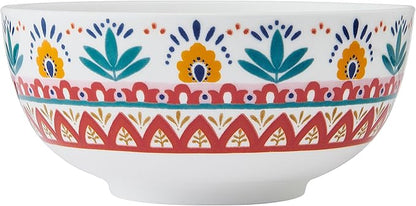 Mikasa Painted Medallion Set of 4 Bone China All Purpose Soup Cereal Bowl, 18 Ounces