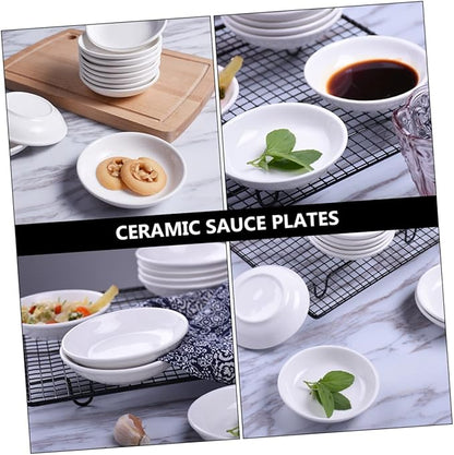 DECHOUS 6pcs Ceramic Condiment Dishes Small Sauce Storage Containers for Seasoning Appetizers and Dipping for Home Use and Restaurant