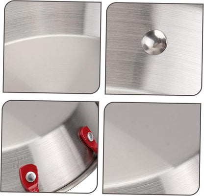Silver Tray for Serving Platters Stainless Steel Seafood Pot Tray Classic Handles for Restaurant Hotel Family Dinners