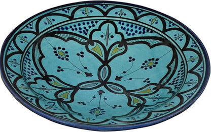 Ceramic Plates Moroccan Handmade Appetizer Tapas Serving Decorative 8 inches Round