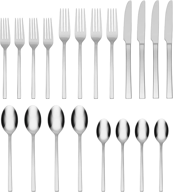 Oneida B1016020Al21 Allay 20 Piece Everyday Flatware Set, Service For 4