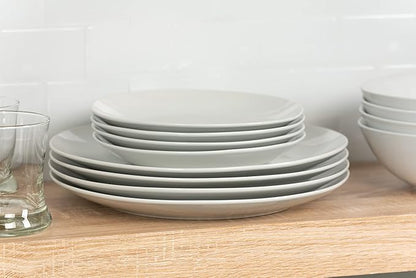 10 Strawberry Street Simply Coupe Dinnerware Set, White, Service for 4 ( 12 Piece)