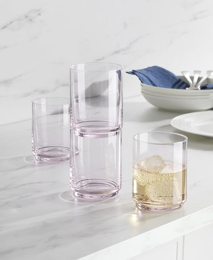 Lenox 897838 Tuscany Classics Stackable Tall Glasses, Set Of 4, Blush