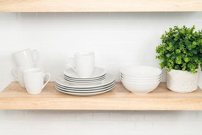 10 Strawberry Street Simply Coupe 16 Piece Dinnerware Set, White - SM-1600-CP-SW
