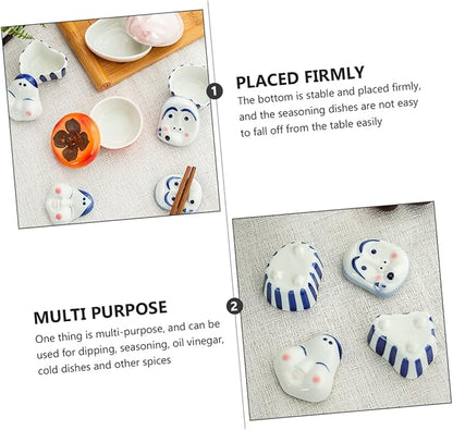 PRETYZOOM Japanese Bowl Ceramic Sauce Dish Dipping Bowl Appetizer Plate Seasoning Sauce Plate Kitchen Supply