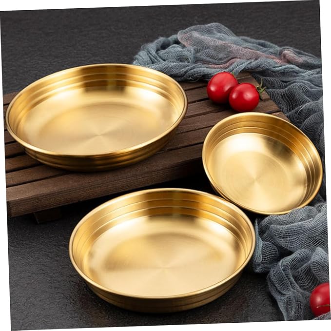 Flat Korean Plates Threaded Dinner Plates Condiment Dish Seasoning Bowl Food Sauce Korean Kitchenware