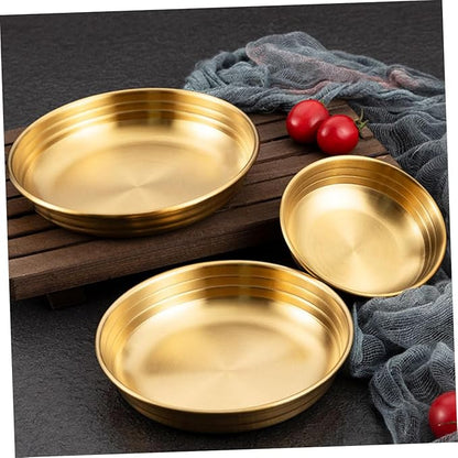 Flat Korean Plates Threaded Dinner Plates Condiment Dish Seasoning Bowl Food Sauce Korean Kitchenware