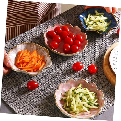 2pcs Sauce Dish Gradient Blue Appetizer Plates for Seasoning Condiments and Dipping for Home Restaurants Catering and Parties