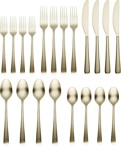 Cambridge 514720CKW12R Rafael Champagne Flatware, 20-Piece Set