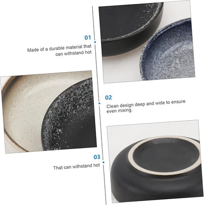 4pcs Ceramic Sauce Dishes Set Mini Appetizer Plates Decorative Style Microwave Safe Small Serving Bowls for Dipping Sauces and Condiments