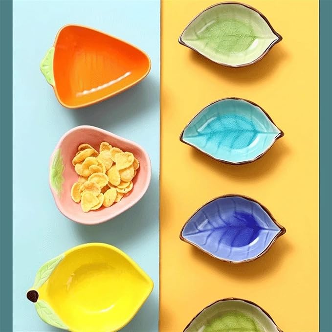GUERNSEY Snack Bowls Cute Ceramic Soy Sauce Plate Mini Seasoning Plate Tomato Sauce Plate Tomato Sauce Soy Sauce Appetizer Dipping Sauce Small Bowl Snack & Dip Bowls (Color : B)